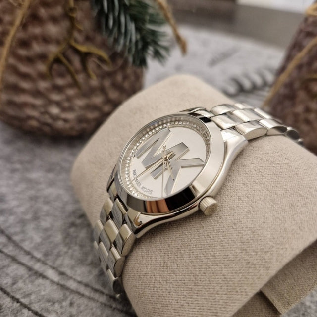 Michael Kors Mini Slim Runway Silver Dial Silver Steel Strap Watch for Women - MK3548 Buy Now By Michael Kors