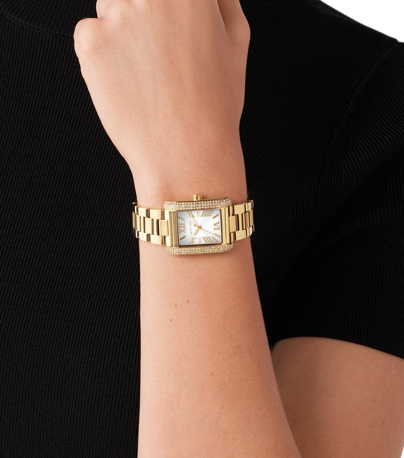 Michael Kors Emery Three-Hand Crystals Silver Dial Gold Steel Strap Watch for Women - MK4640 Buy Now By Michael Kors