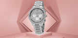Michael Kors Layton Chronograph Silver Dial Silver Steel Strap Watch For Women - MK6976 Buy Now By Michael Kors