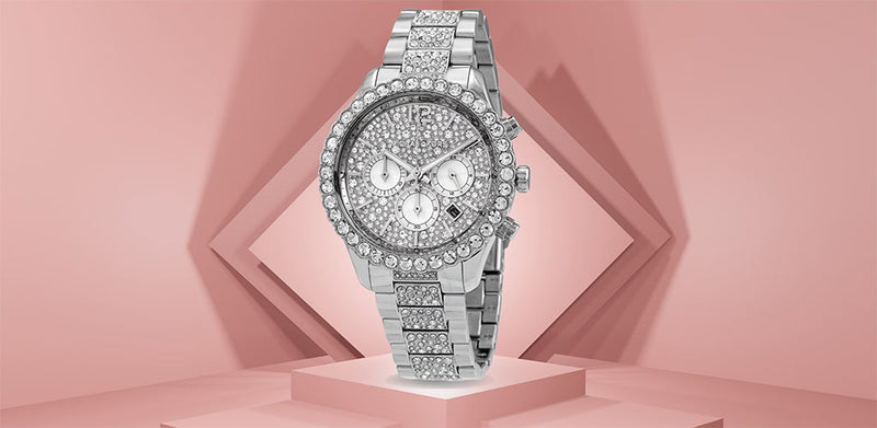 Michael Kors Layton Chronograph Silver Dial Silver Steel Strap Watch For Women - MK6976 Buy Now By Michael Kors