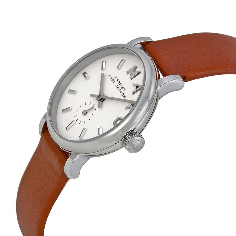 Marc Jacobs Baker White Dial Brown Leather Strap Watch for Women - MBM1270 Buy Now By Marc Jacobs