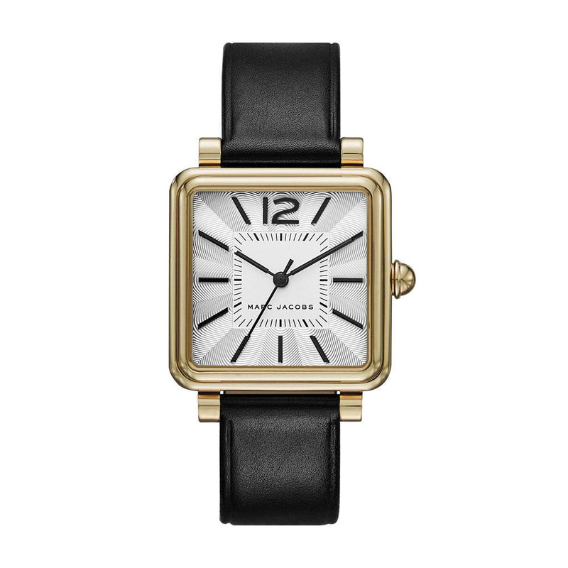 Marc Jacobs Vic Silver Dial Black Leather Strap Watch for Women - MJ1437 Buy Now By Marc Jacobs