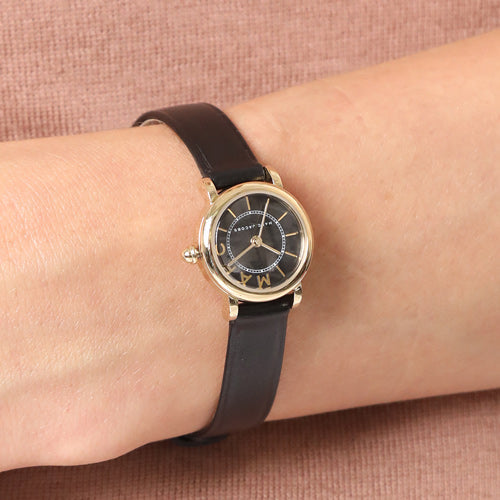 Marc Jacobs Roxy Black Dial Black Leather Strap Watch for Women - MJ1585 Buy Now By Marc Jacobs
