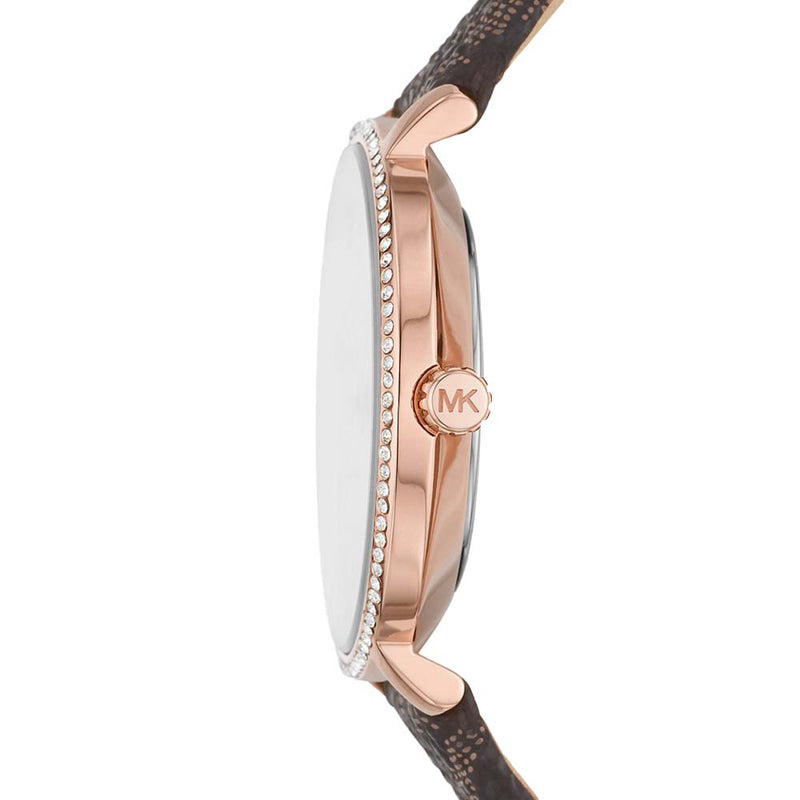 Michael Kors Pyper Quartz Silver Dial Brown Leather Strap Watch for Women - MK1036 Buy Now By Michael Kors