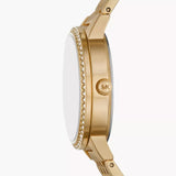 Michael Kors Three Hand Silver Dial Gold Steel Strap Watch for Women - MK1051 Buy Now By Michael Kors