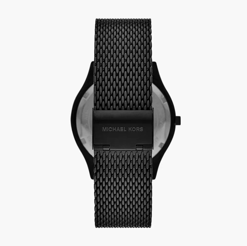 Michael Kors Runway Three-Hand Black Dial Black Mesh Strap Watch for Men - MK1085 Buy Now By Michael Kors