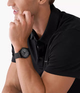 Michael Kors Runway Three-Hand Black Dial Black Mesh Strap Watch for Men - MK1085 Buy Now By Michael Kors