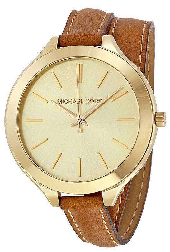 Michael Kors Runway Gold Dial Brown Leather Strap Watch For Women - MK2256 Buy Now By Michael Kors