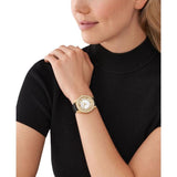 Michael Kors Harlowe Analog White Dial Black Leather Strap Watch For Women - MK2988 Buy Now By Michael Kors