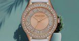 Michael Kors Harlowe Analog Rose Gold Dial White Leather Strap Watch For Women - MK2989 Buy Now By Michael Kors