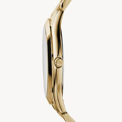 Michael Kors Slim Runway Gold Dial Gold Stainless Steel Strap Watch for Women - MK3179 Buy Now By Michael Kors