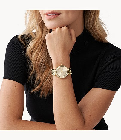 Michael Kors Darci Silver Dial Gold Stainless Steel Strap Watch for Women - MK3191 Buy Now By Michael Kors