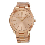 Shop Michael Kors Slim Runway Rose Gold Dial Rose Gold Steel Strap Watch for Women - MK3197 in USA