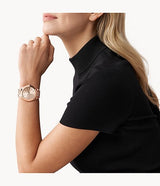 Shop Michael Kors Slim Runway Rose Gold Dial Rose Gold Steel Strap Watch for Women - MK3197 in USA