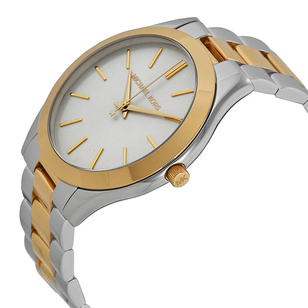 Michael Kors Runway Slim Silver Dial Two Tone Stainless Steel Strap Watch for Women - MK3198 Buy Now By Michael Kors