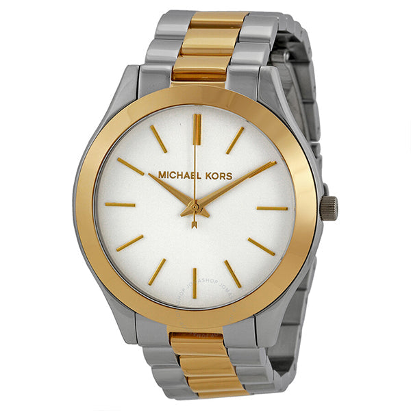 Michael Kors Runway Slim Silver Dial Two Tone Stainless Steel Strap Watch for Women - MK3198 Buy Now By Michael Kors