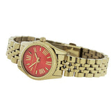 Michael Kors Lexington Quartz Orange Dial Gold Steel Strap Watch For Women - MK3284 Buy Now By Michael Kors