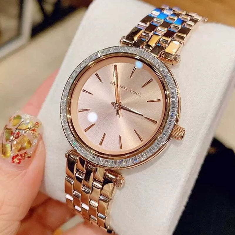 Michael Kors Darci Rose Gold Dial Rose Gold Stainless Steel Strap Watch for Women - MK3366 Buy Now By Michael Kors
