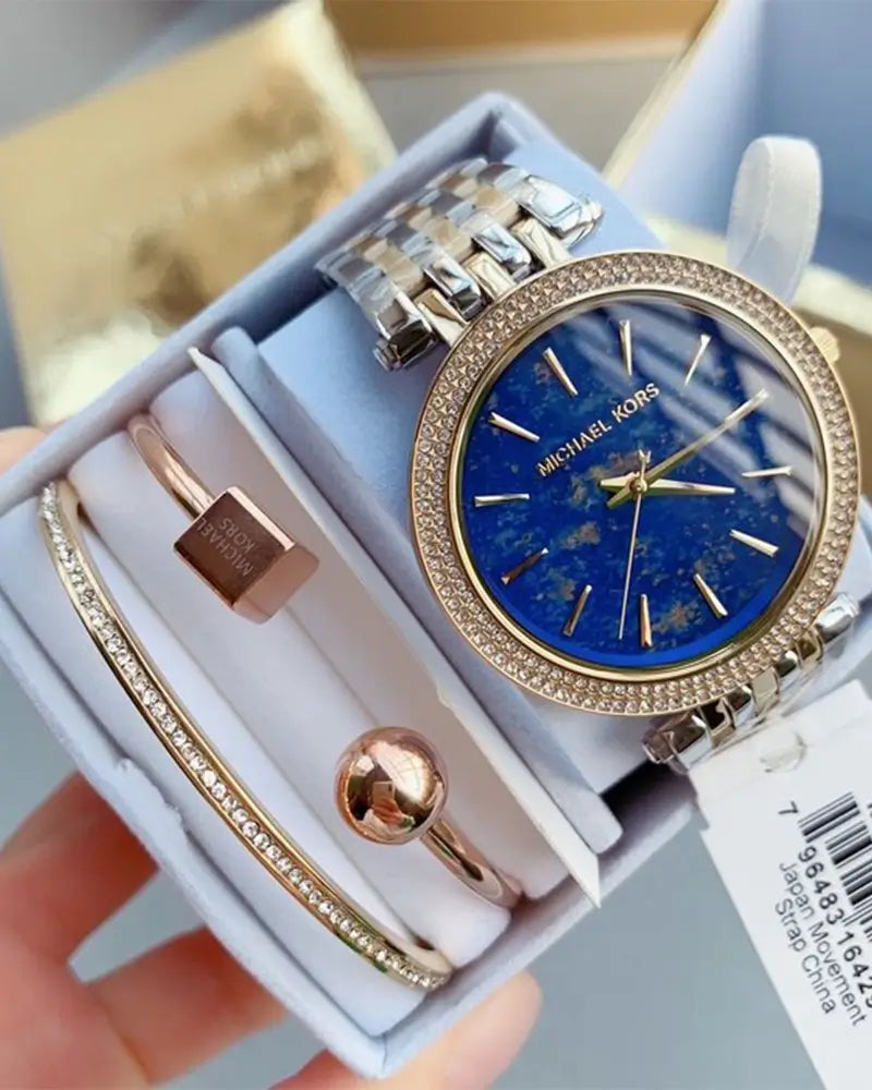 Michael Kors Darci Quartz Blue Dial Two Tone Steel Strap Watch For Women - MK3401 Buy Now By Michael Kors