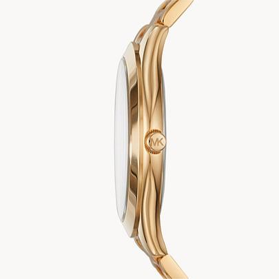 Michael Kors Slim Runway Pink Dial Two Tone Steel Strap Watch for Women - MK3493 Buy Now By Michael Kors