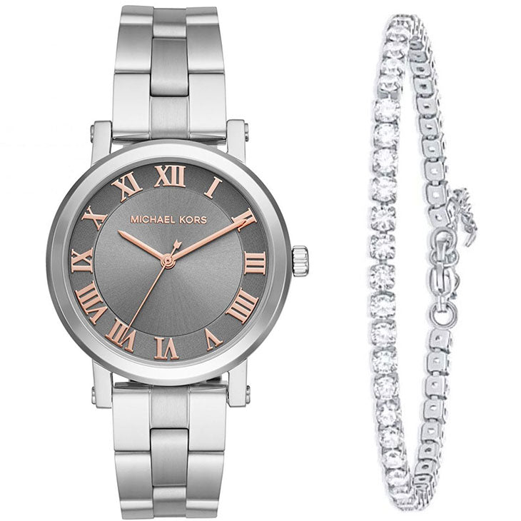 Michael Kors Norie Grey Dial Silver Stainless Steel Strap Watch for Women - MK3559 Buy Now By Michael Kors