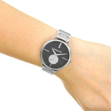 Michael Kors Portia Black Dial Silver Steel Strap Watch for Women - MK3638 Buy Now By Michael Kors