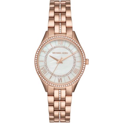 Michael Kors Lauryn Mother of Pearl Dial Rose Gold Steel Strap Watch for Women - MK3716 Buy Now By Michael Kors