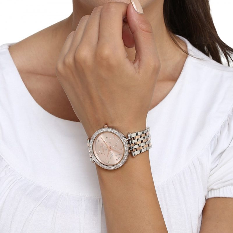 Michael Kors Darci Rose Gold Dial Two Tone Steel Strap Watch for Women - MK3726 Buy Now By Michael Kors