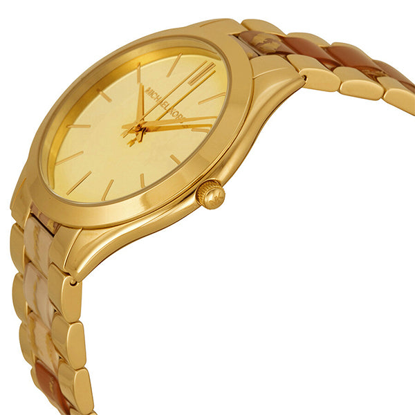 Michael Kors Slim Runway Gold Dial Two Tone Steel Strap Watch for Women - MK4300 Buy Now By Michael Kors