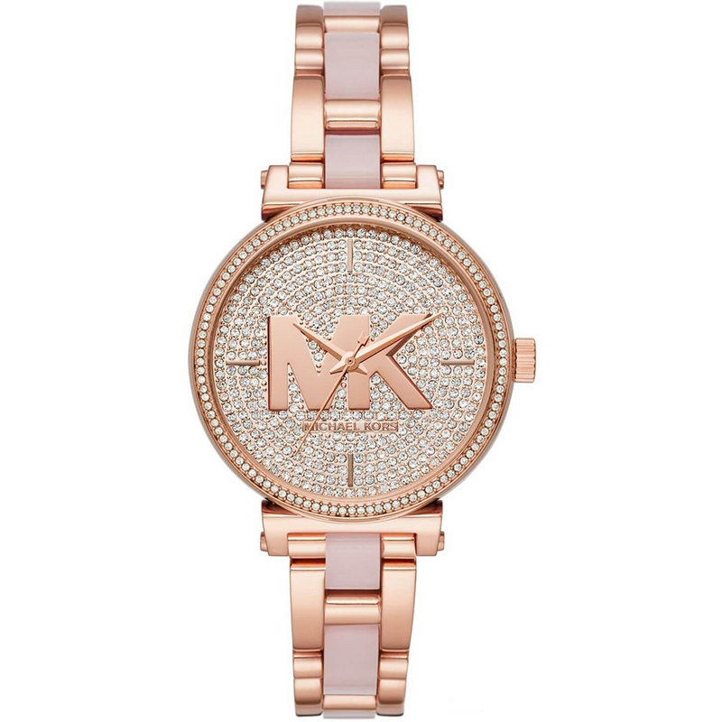 Michael Kors Sofie Quartz Crystals Crystals Rose Gold Dial Rose Gold Steel Strap Watch For Women - MK4336 Buy Now By Michael Kors