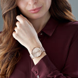 Michael Kors Pyper Quartz Rose Gold Dial Rose Gold Mesh Strap Watch For Women - MK4340 Buy Now By Michael Kors