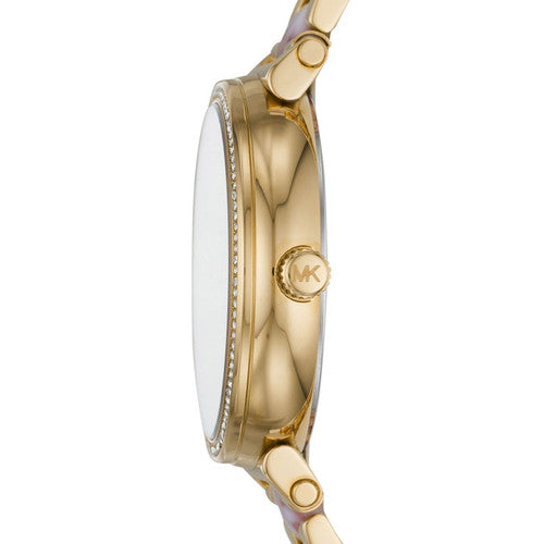 Michael Kors Sofie Crystals Mother of Pearl Pink Dial Two Tone Steel Strap Watch For Women - MK4344 Buy Now By Michael Kors
