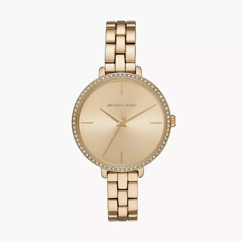 Michael Kors Charley Three-Hand Quartz Gold Dial Gold Steel Strap Watch for Women - MK4399 Buy Now By Michael Kors
