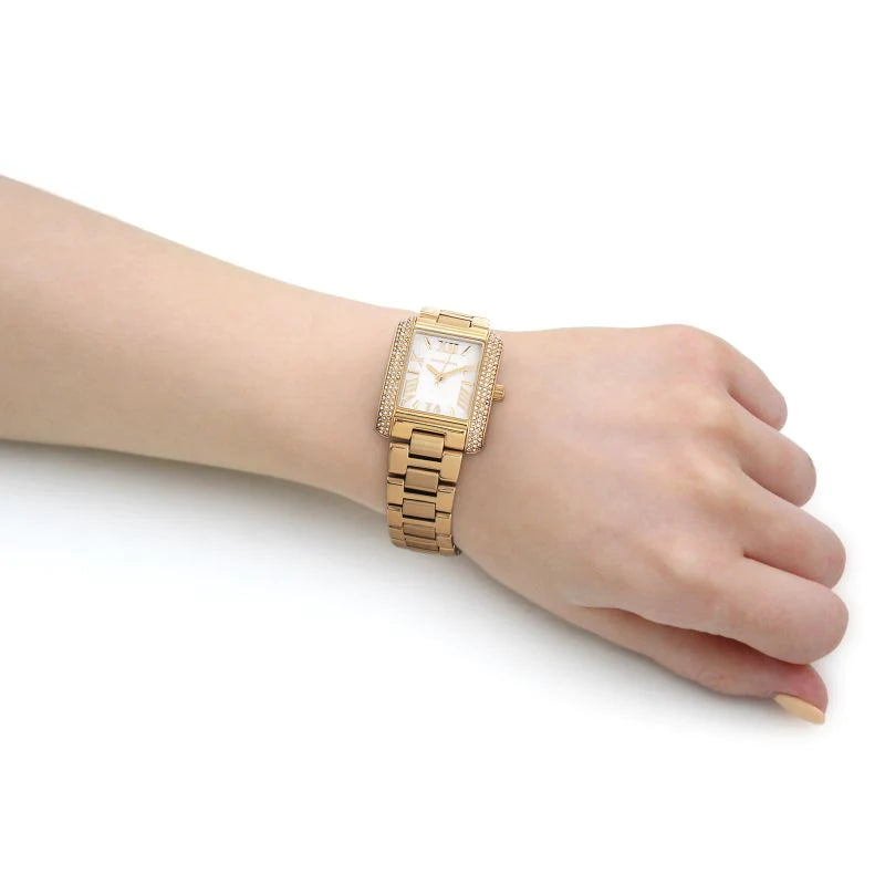 Michael Kors Emery Three-Hand Crystals Silver Dial Gold Steel Strap Watch for Women - MK4640 Buy Now By Michael Kors