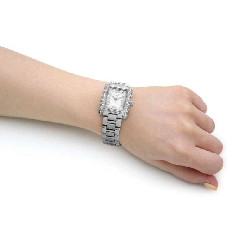 Michael Kors Emery Three-Hand Crystals White Dial Silver Steel Strap Watch for Women - MK4642 Buy Now By Michael Kors