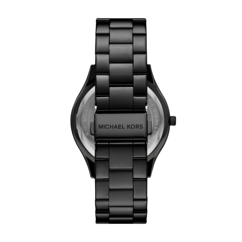 Michael Kors Slim Runway Analog Black Dial Black Steel Strap Watch For Women - MK4734 Buy Now By Michael Kors