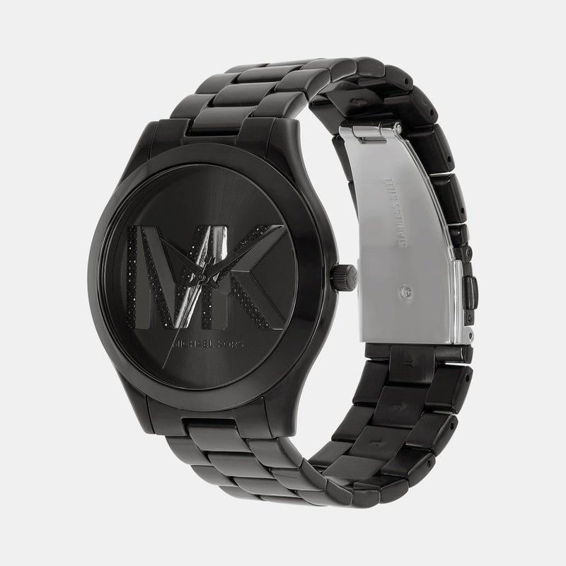 Michael Kors Slim Runway Analog Black Dial Black Steel Strap Watch For Women - MK4734 Buy Now By Michael Kors