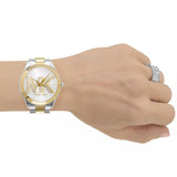 Michael Kors Slim Runway Three Hand Silver Dial Two Tone Steel Strap Watch For Women - MK4735 Buy Now By Michael Kors
