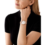 Michael Kors Sage Three-Hand Mother of Pearl White Dial Gold Steel Strap Watch for Women - MK4805 Buy Now By Michael Kors