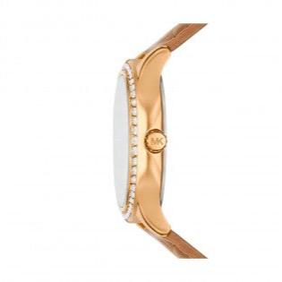 Michael Kors Sage Three-Hand Mother of Pearl White Dial Brown Leather Strap Watch for Women - MK4819 Buy Now By Michael Kors
