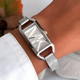 Shop Michael Kors Empire Three-Hand Silver Dial Silver Steel Strap Watch for Women - MK4841 in USA