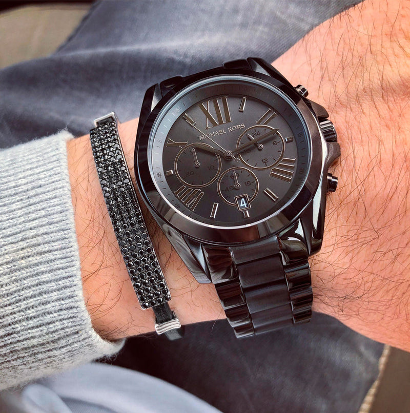 Michael Kors Bradshaw Black Dial Black Steel Strap Watch for Men - MK5550 Buy Now By Michael Kors