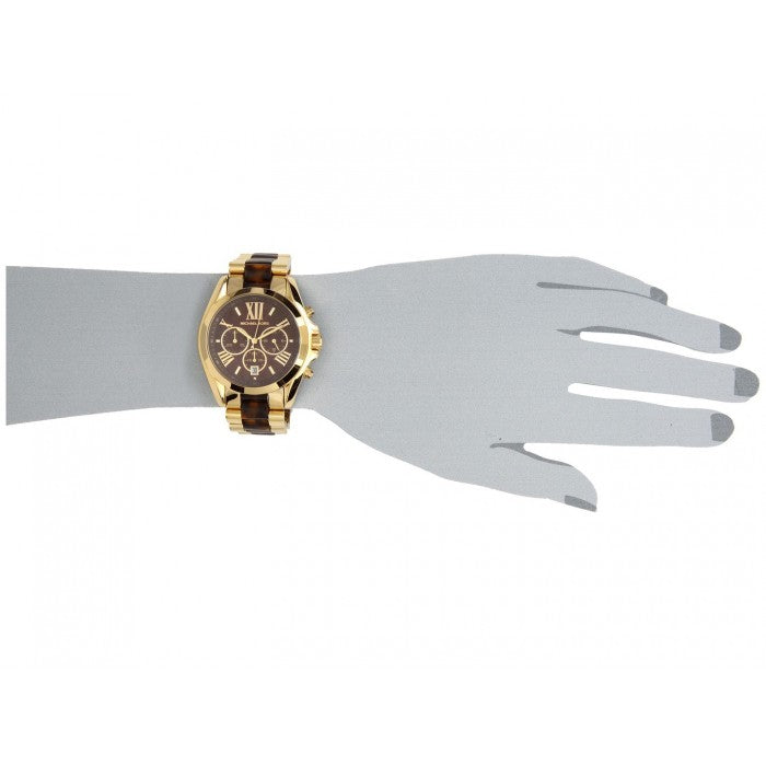 Michael Kors Bradshaw Chronograph Brown Dial Two Tone Steel Strap Watch For Women - MK5696 Buy Now By Michael Kors