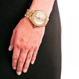 Michael Kors Camille Diamonds Gold Dial Gold Steel Strap Watch for Women - MK5720 Buy Now By Michael Kors