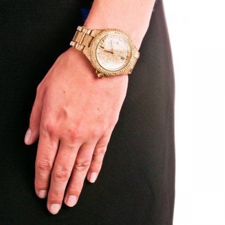 Michael Kors Camille Diamonds Gold Dial Gold Steel Strap Watch for Women - MK5720 Buy Now By Michael Kors