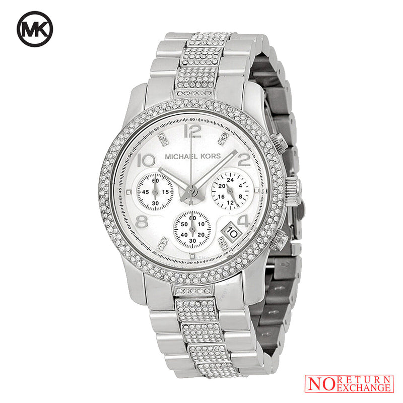 Michael Kors Runway White Dial Silver Steel Strap Watch for Women - MK5825 Buy Now By Michael Kors