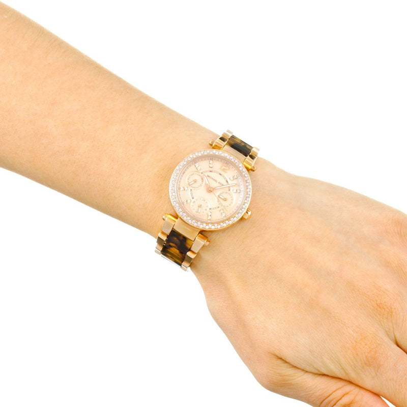 Michael Kors Parker Gold Dial Two Tone Steel Strap Watch for Women - MK5841 Buy Now By Michael Kors