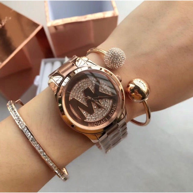 Michael Kors Runway Rose Gold Dial Rose Gold Steel Strap Watch For Women - MK5853 Buy Now By Michael Kors