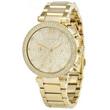 Michael Kors Parker Gold Dial Gold Steel Strap Watch for Women - MK5856