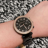 Michael Kors Parker Diamonds Black Dial Black Steel Strap Watch for Women - MK5885 Buy Now By Michael Kors